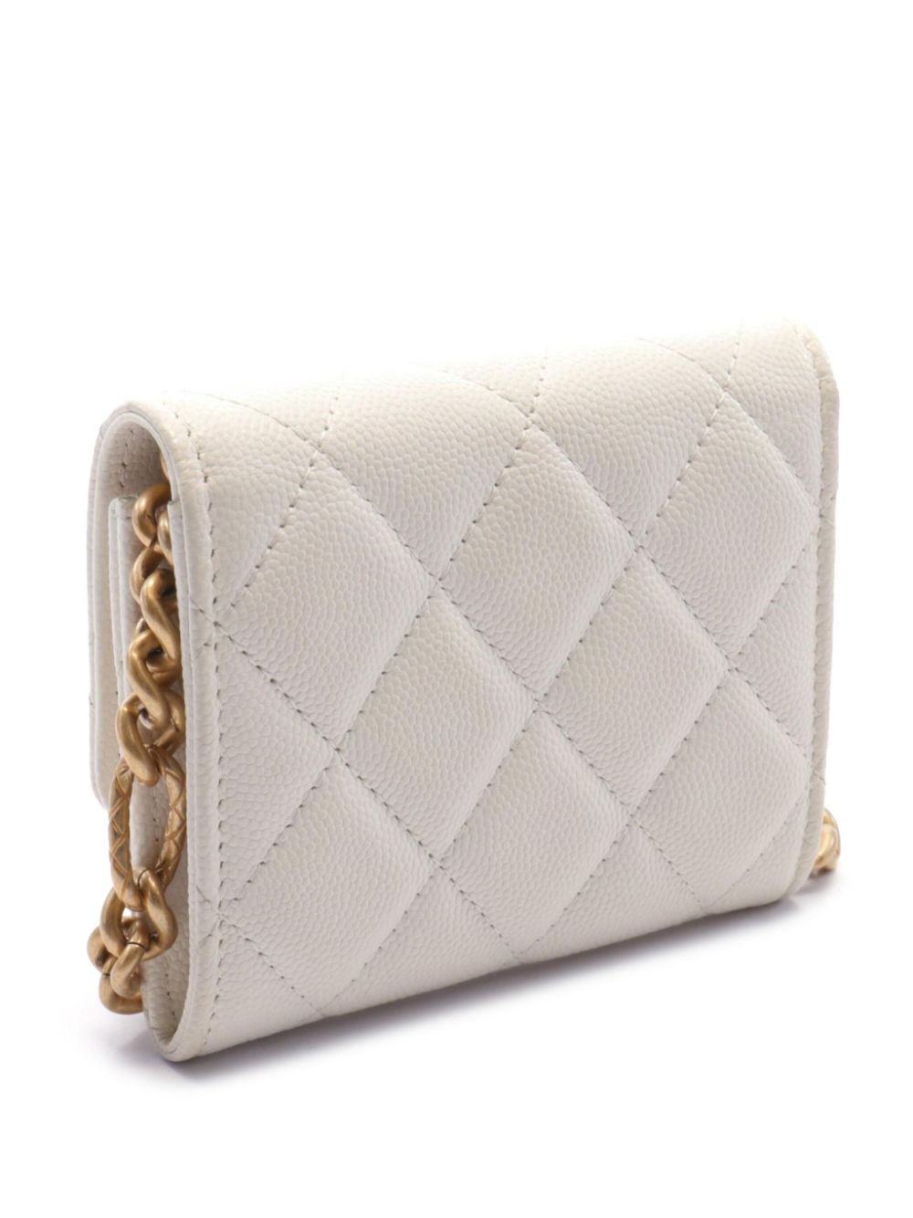 CHANEL Pre-Owned 2021-2022 CC diamond-quilted shoulder bag - Beige