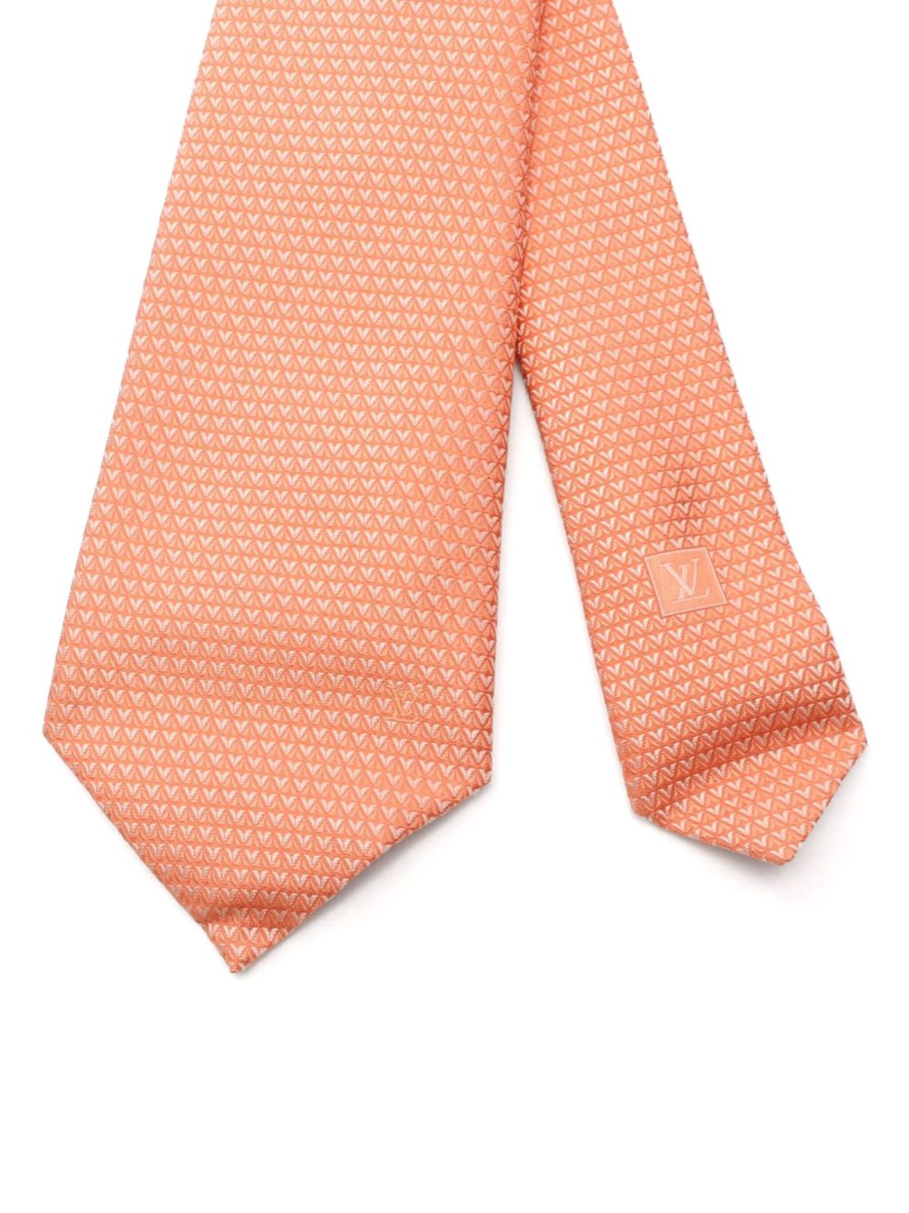 Louis Vuitton Pre-Owned 1997 LV-jacquard tie - Orange