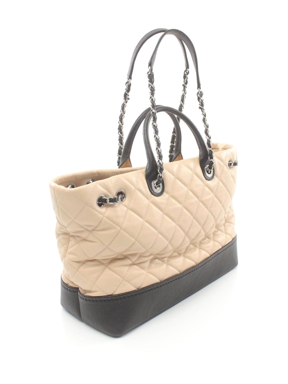 CHANEL Pre-Owned 2014 diamond-quilted tote bag - Beige