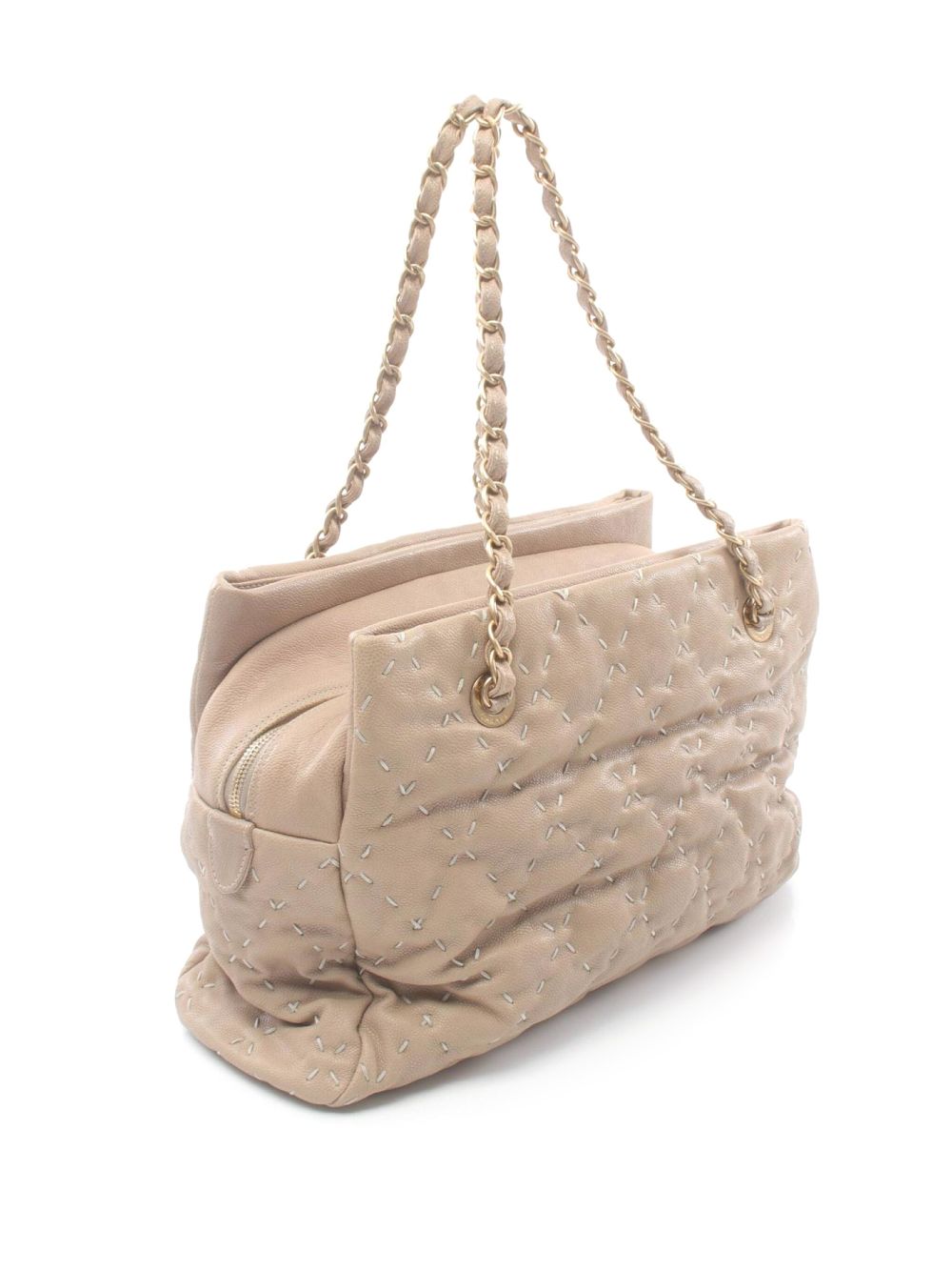 CHANEL Pre-Owned 2011 pre-owned Wild Stitch schoudertas - Beige