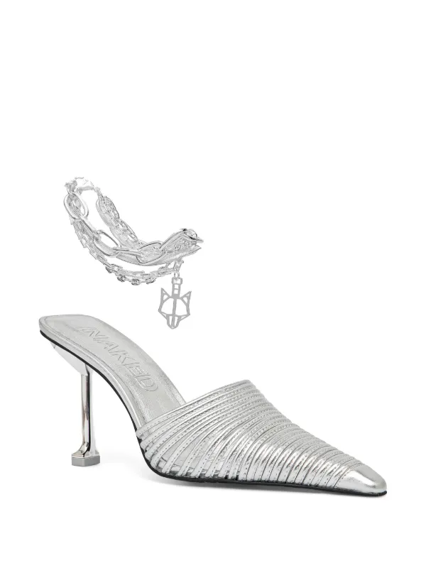 NAKED WOLFE★クロームメッキポンプ NAKED WOLFE Chromed Pumps | Silver | FARFETCH