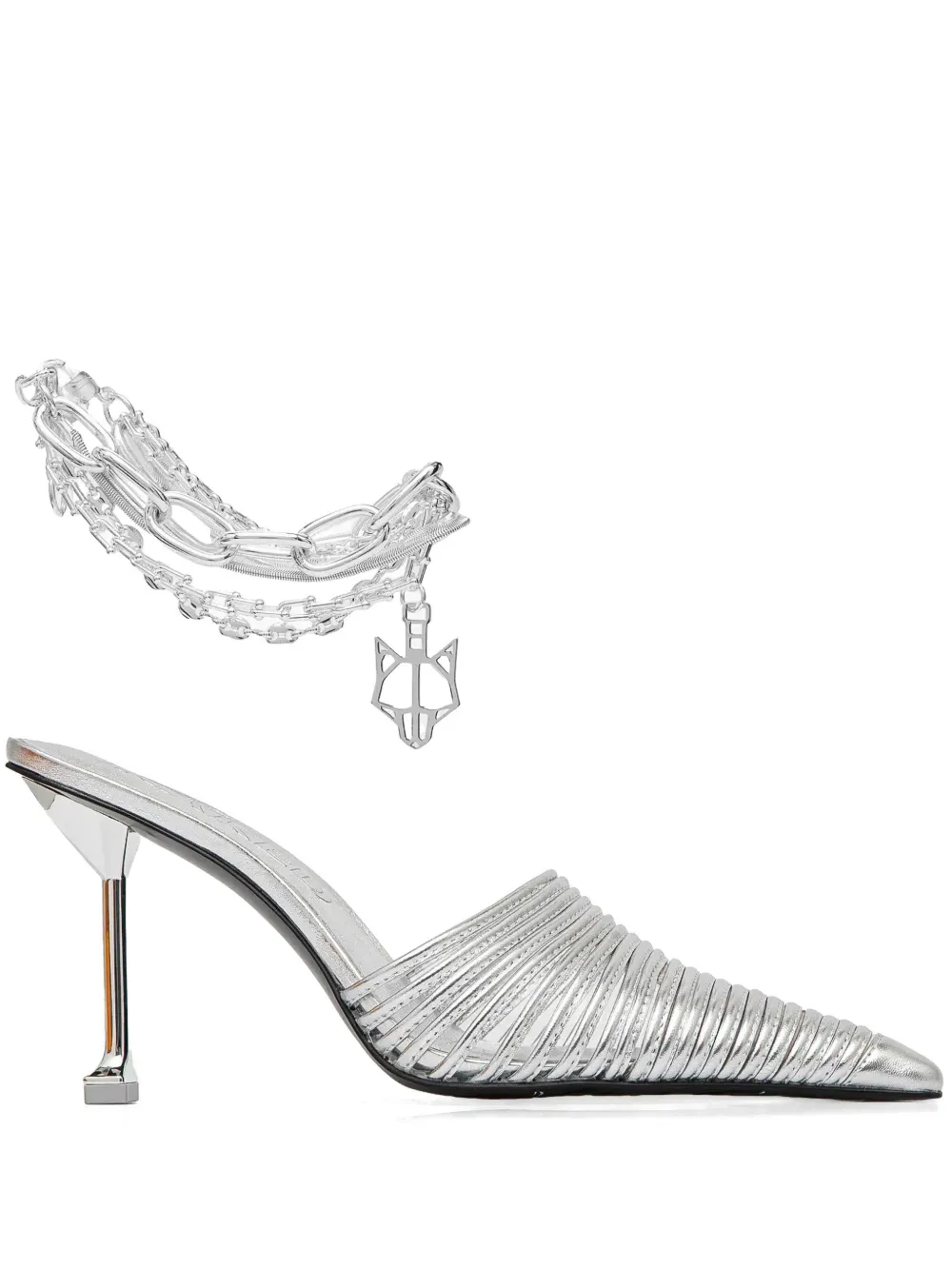 NAKED WOLFE Chromed pumps Zilver