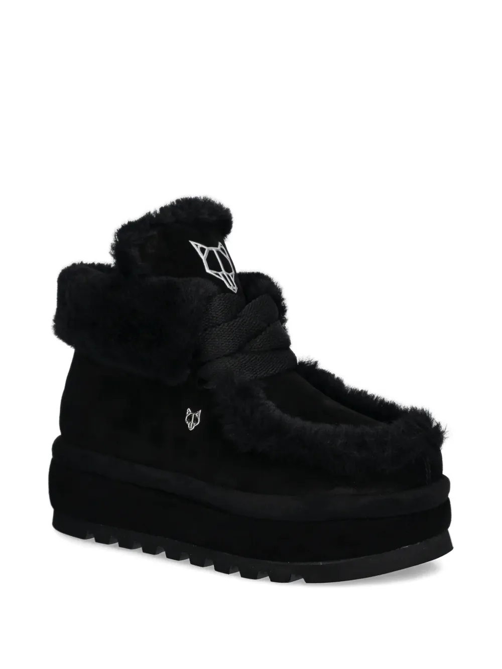 Naked Wolfe 60mm Bambi Shearling Boots In Black