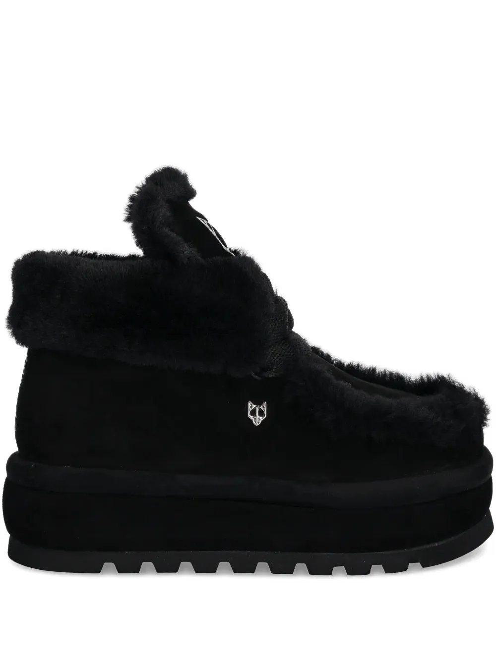 Naked Wolfe 60mm Bambi Shearling Boots In Black