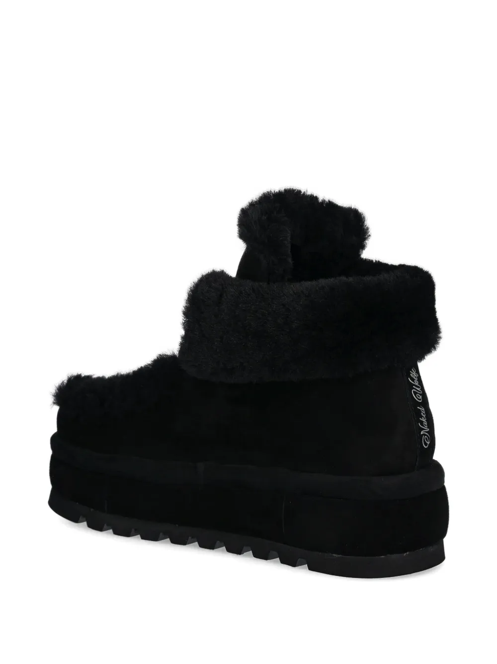 Naked Wolfe 60mm Bambi Shearling Boots In Black