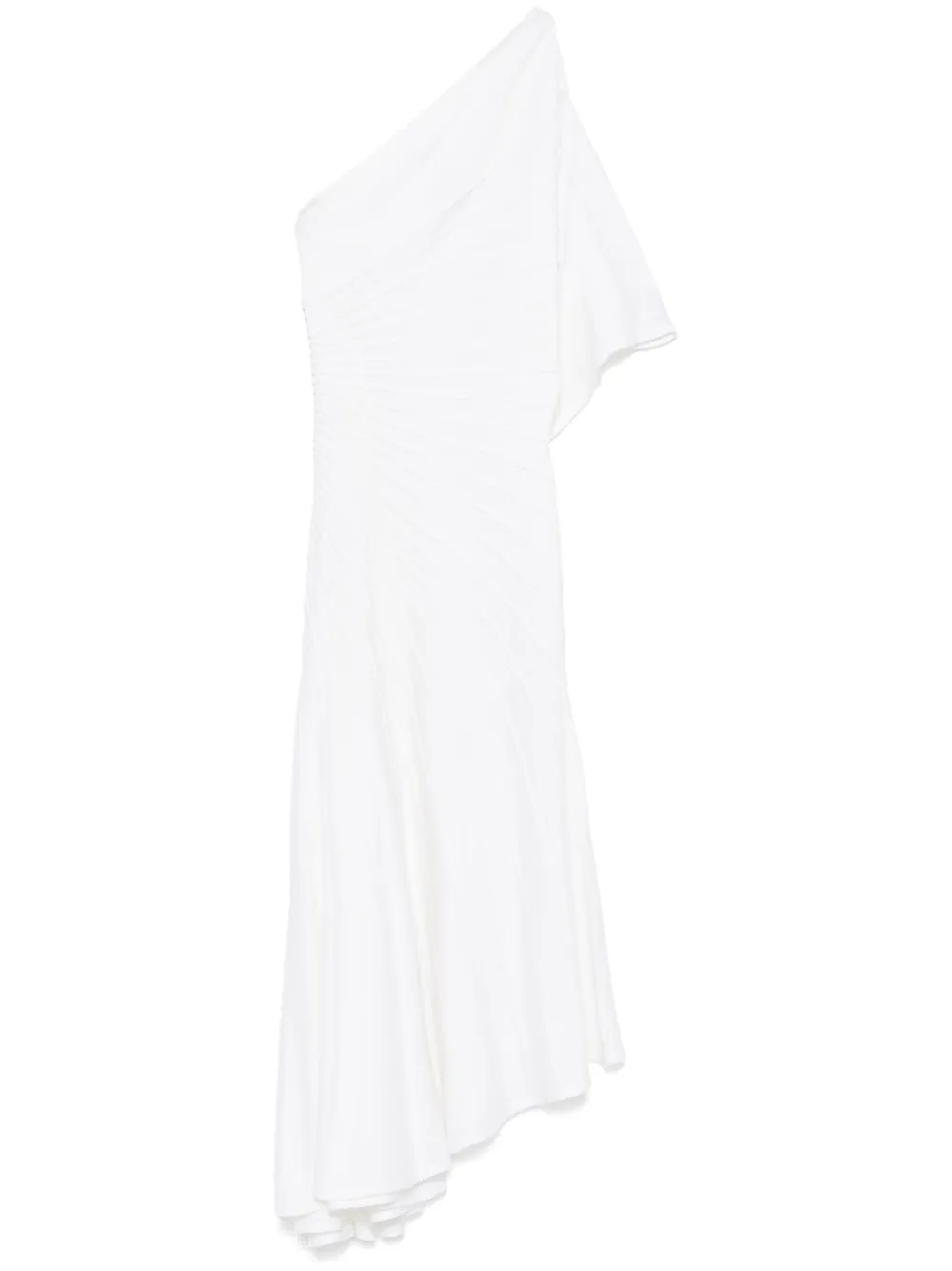 Alaïa vestido midi con diseño asimétrico | blanco | Image 1