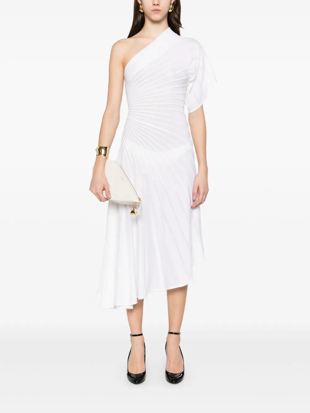 Alaïa vestido midi con diseño asimétrico | Vestidos de día | Image 2