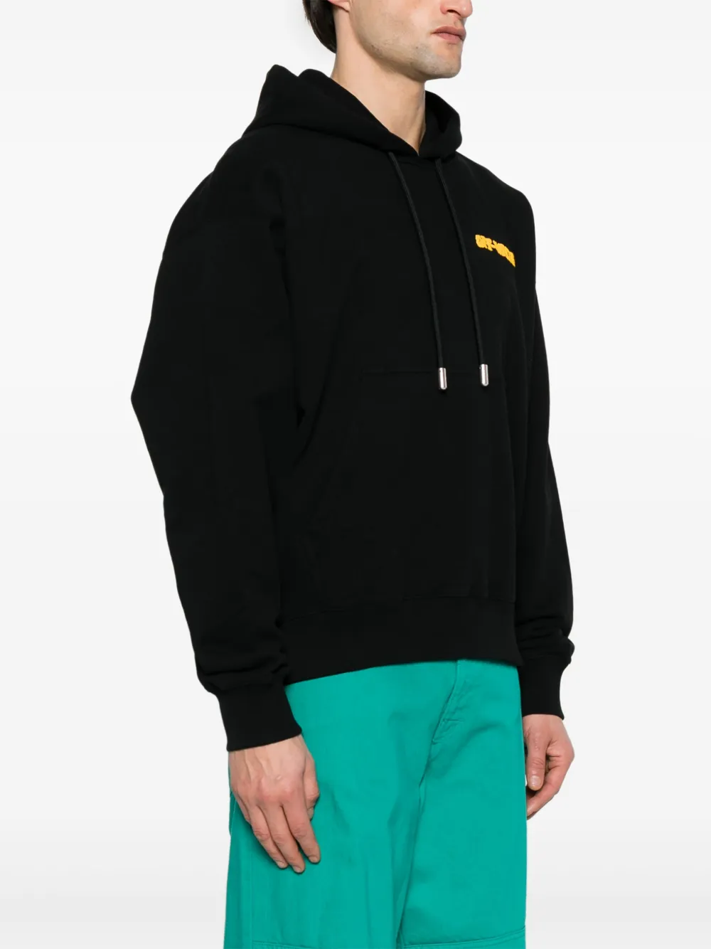 Off-White Hoodie met logo Zwart