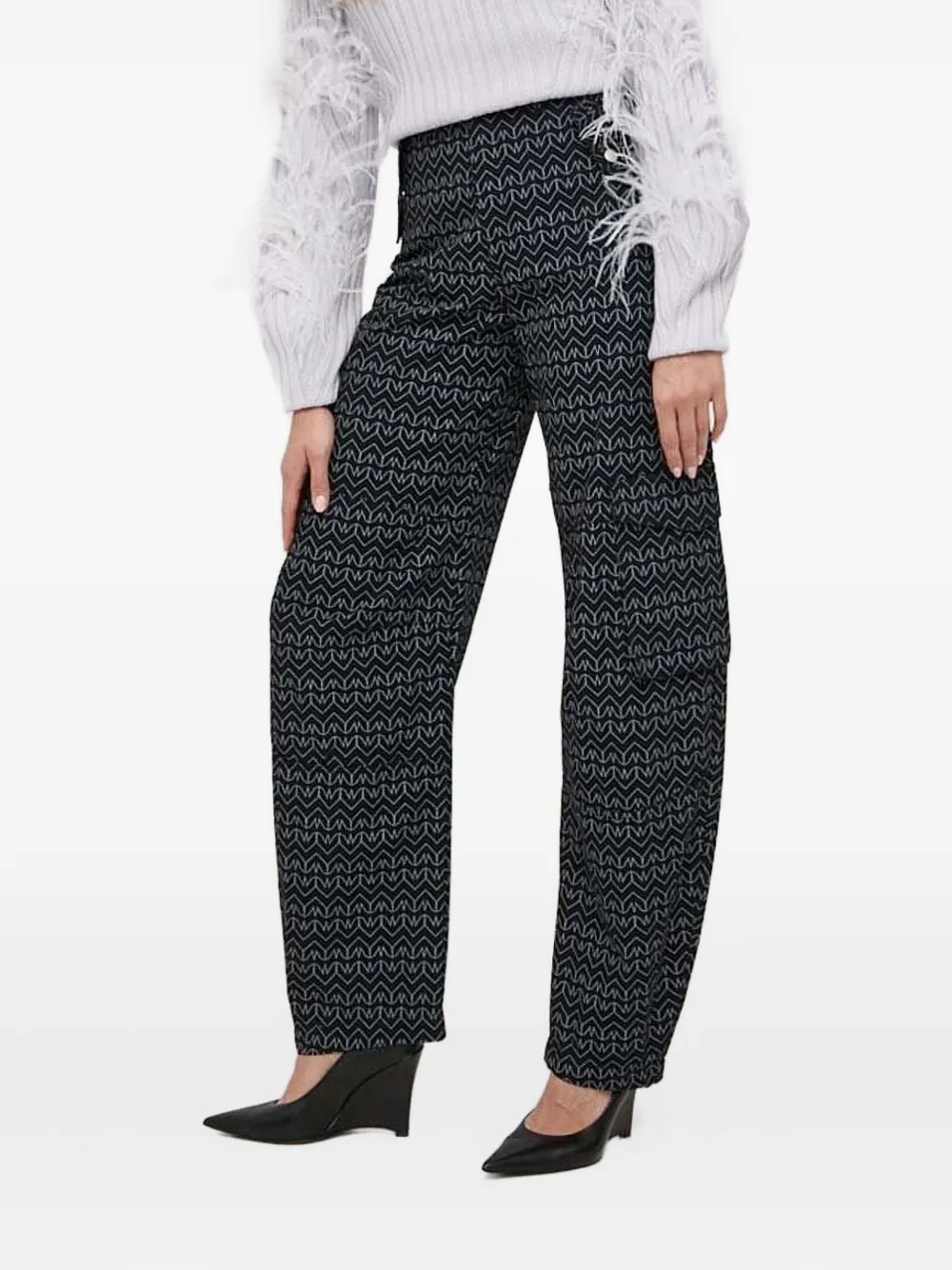 Patrizia Pepe Broek met print Zwart