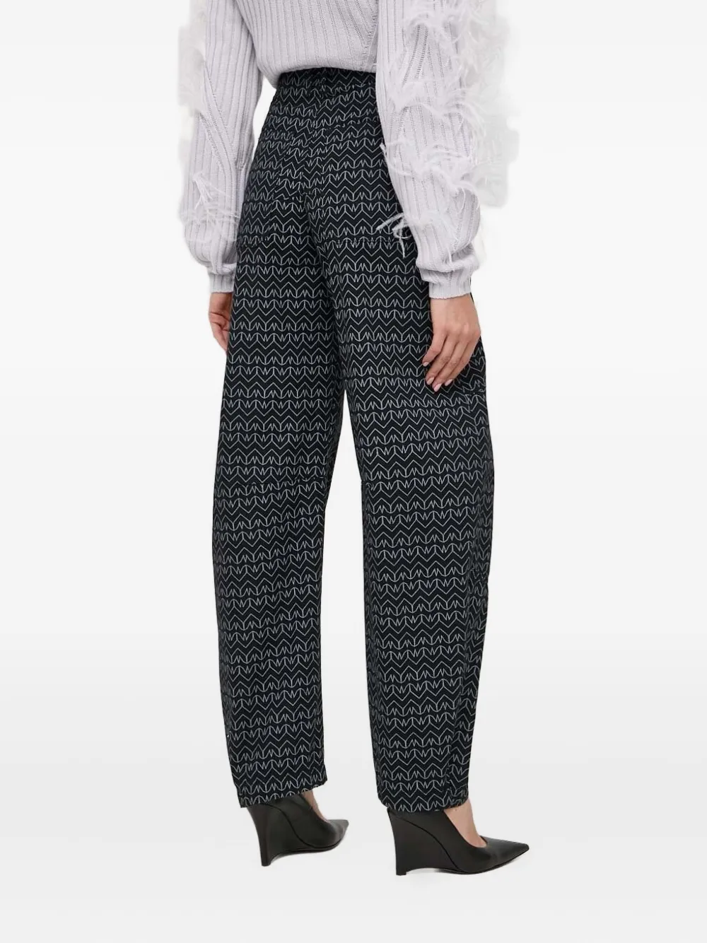 Patrizia Pepe Broek met print - Zwart