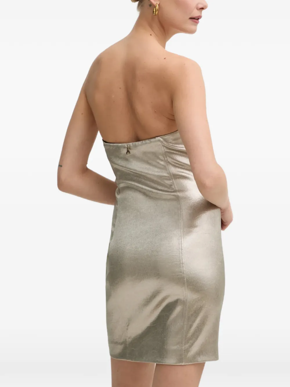 Patrizia Pepe Strapless mini-jurk Zilver