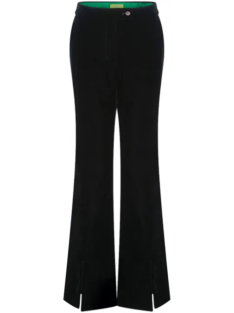 Shanghai Tang pantalones de terciopelo acampanados de Shanghai Tang x Chen Man