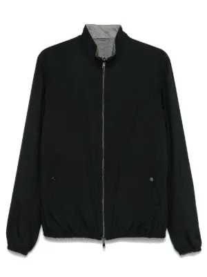 Maison Kitsuné Fox-patch Satin Bomber Jacket | Black | FARFETCH
