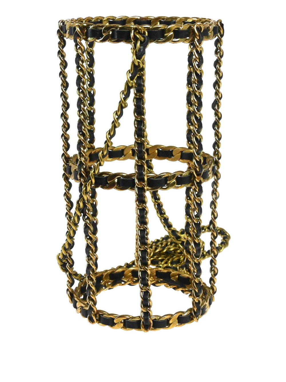 CHANEL Pre-Owned 1994 chain link bottle holder - Goud