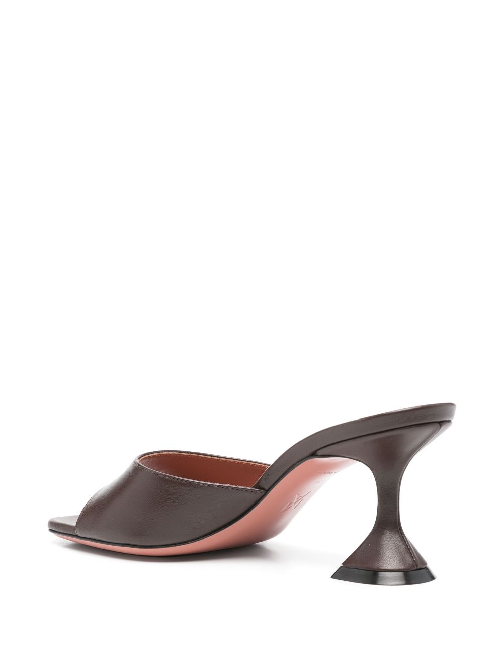 Amina Muaddi 70mm Lupita mules Brown