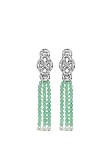 Shanghai Tang Infinite Knot beaded earrings
