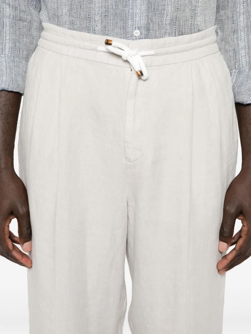 Brunello Cucinelli Linnen broek Beige