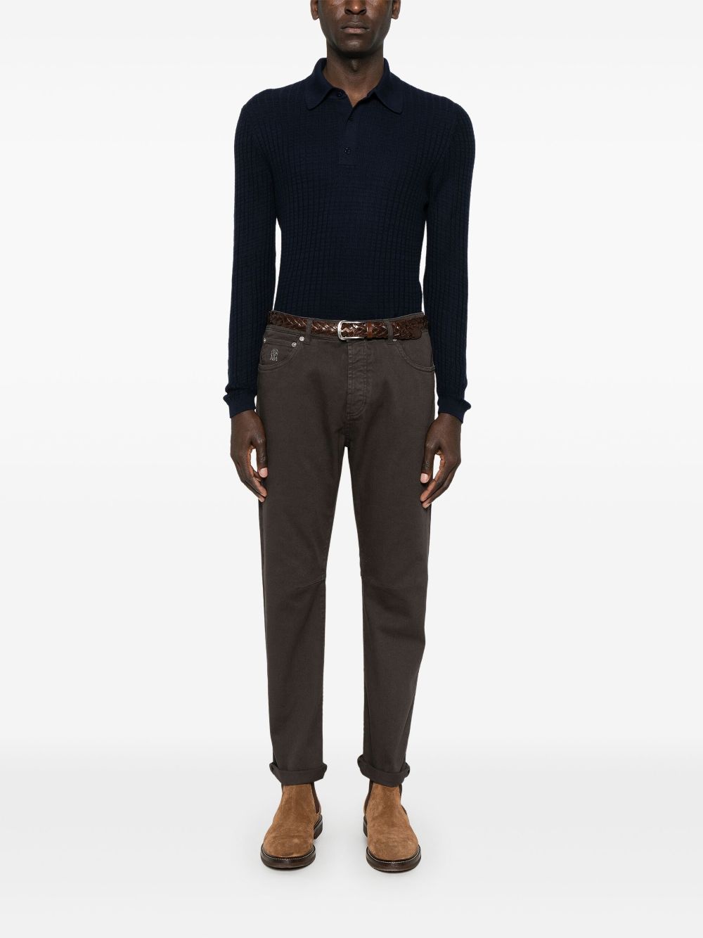 Brunello Cucinelli garment-dyed jeans - Brown