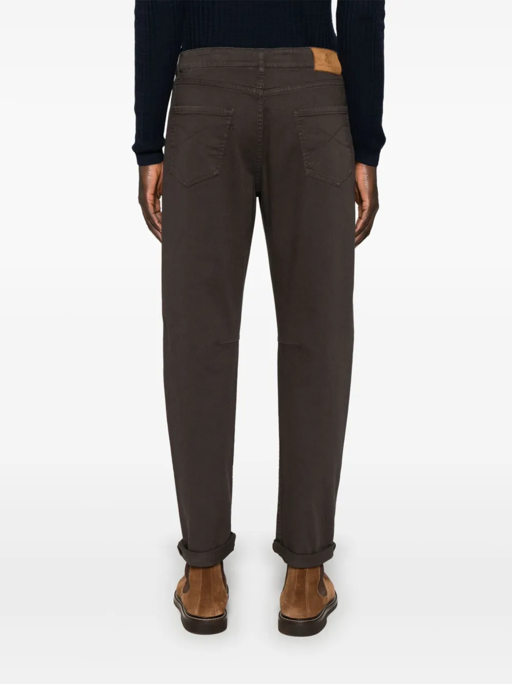 Brunello Cucinelli Jeans met geverfd effect Bruin