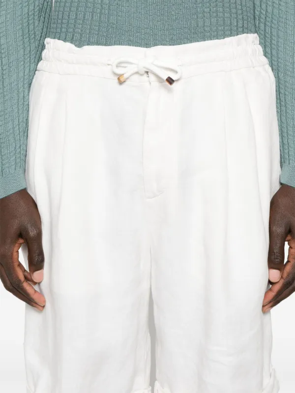 【送料&関税込】Brunello Cucinelli Linen Shorts Linen shorts in beige - Brunello Cucinelli | Mytheresa