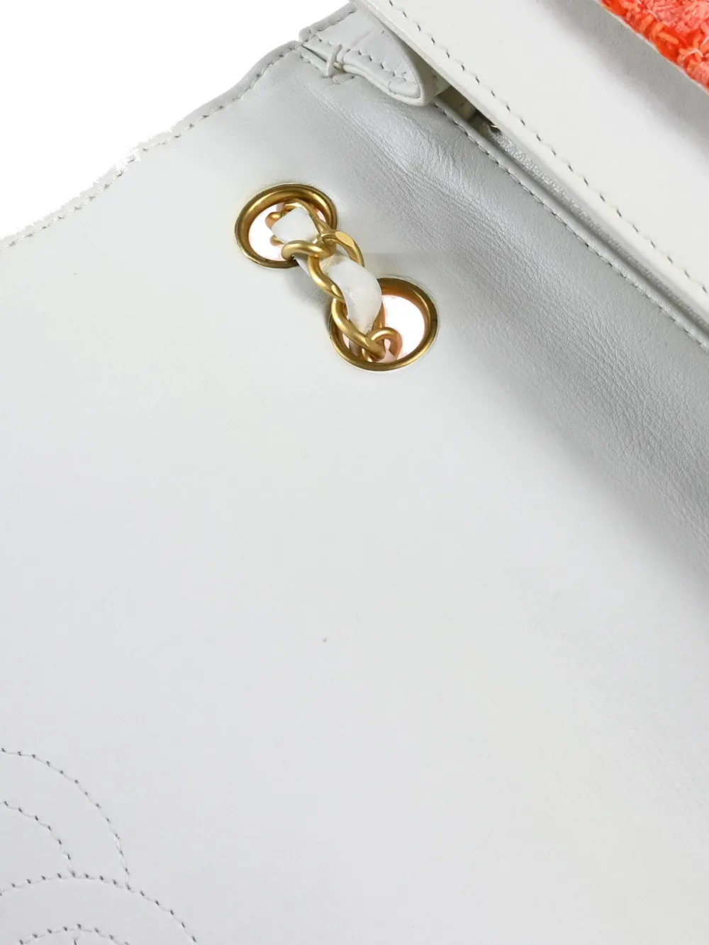 Pre-owned Chanel 2000 Classic Flap Shoulder Bag In Orange