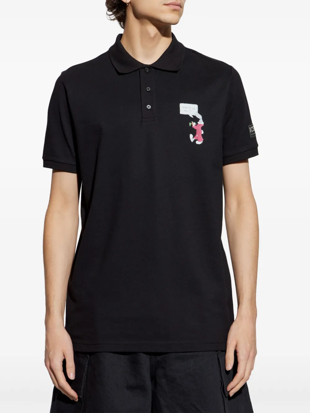Iceberg Poloshirt met print Zwart