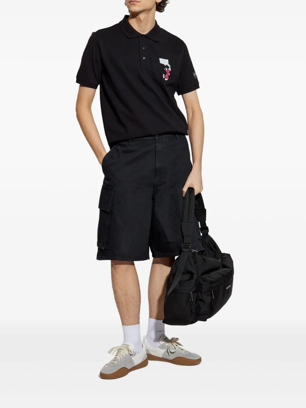 Iceberg Poloshirt met print - Zwart