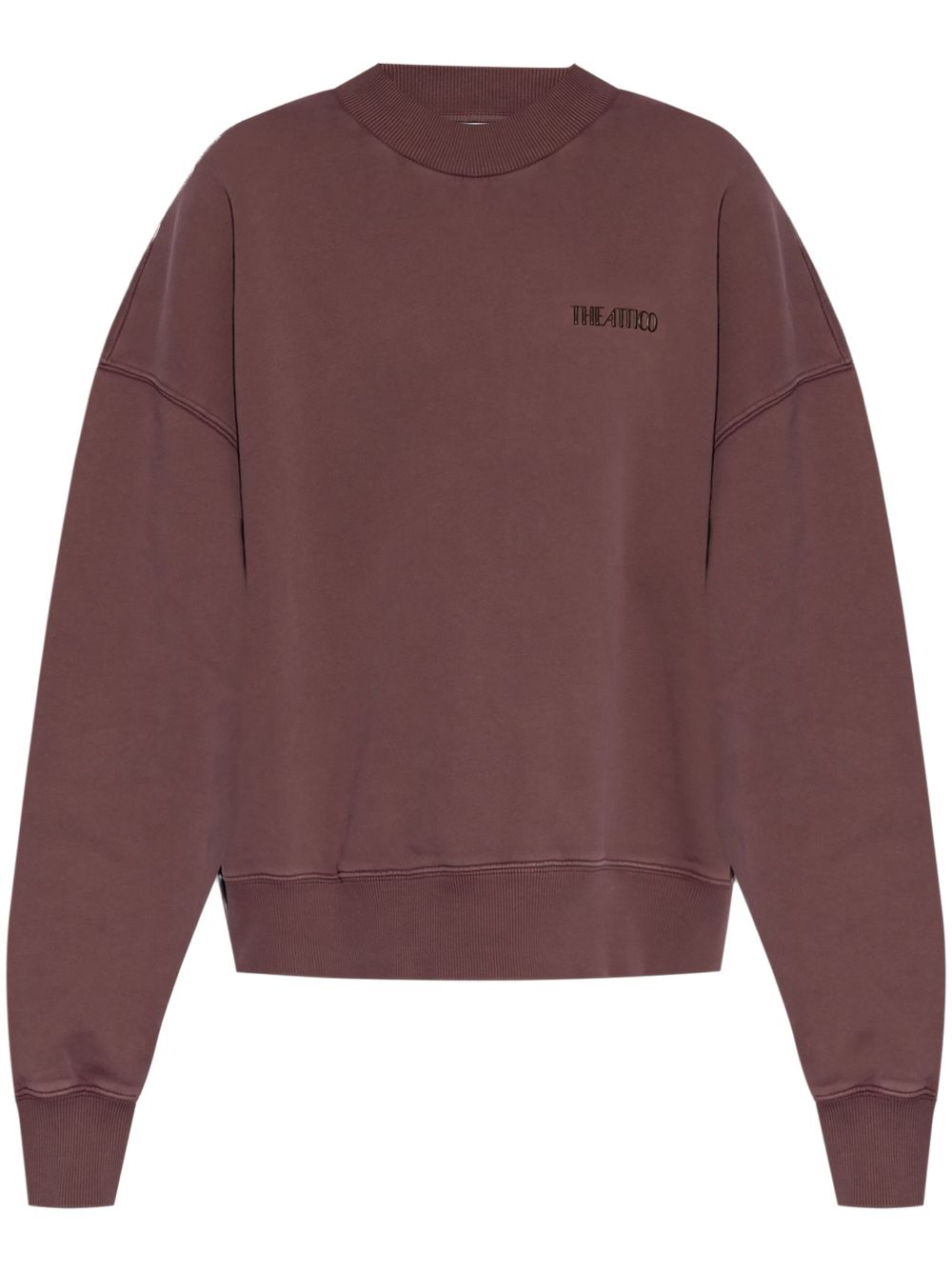 The Attico logo-embroidered sweatshirt - Brown