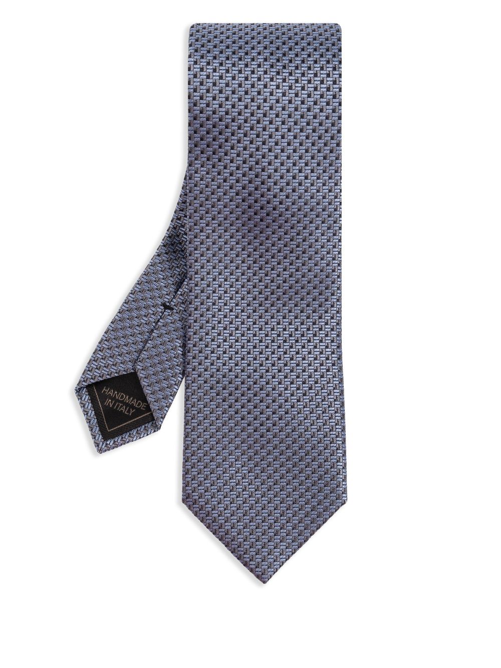 Brioni patterned-jacquard tie - Blue