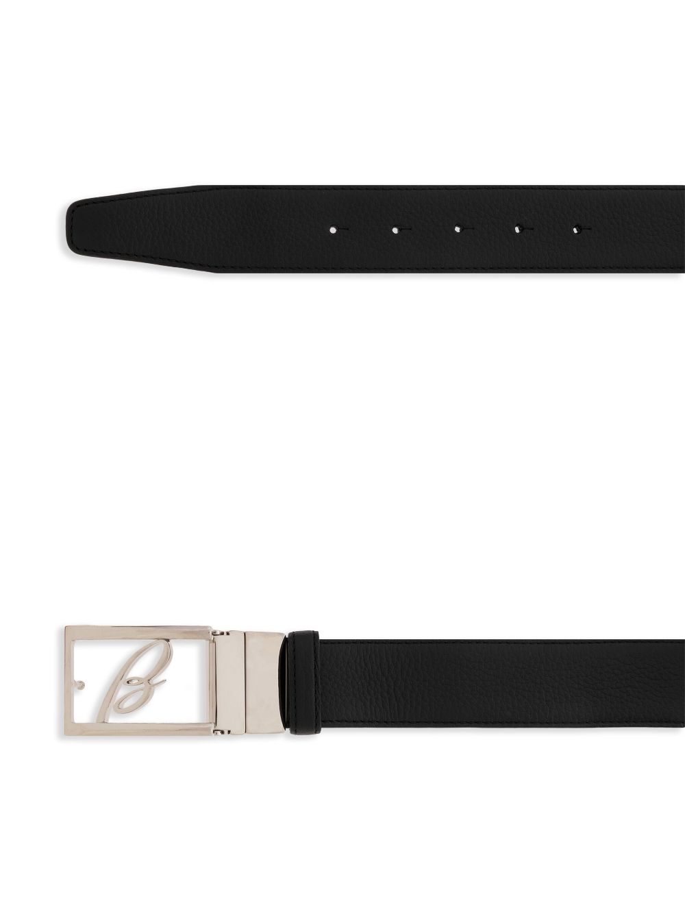 Brioni logo-plaque belt - Zwart