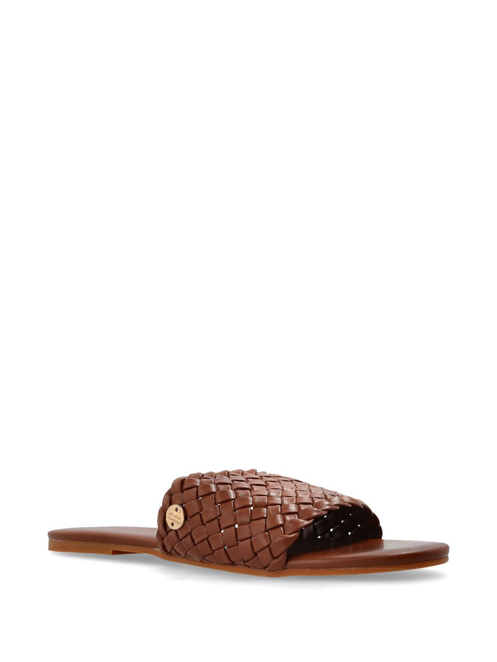 Melissa Odabash Geweven slippers - Bruin