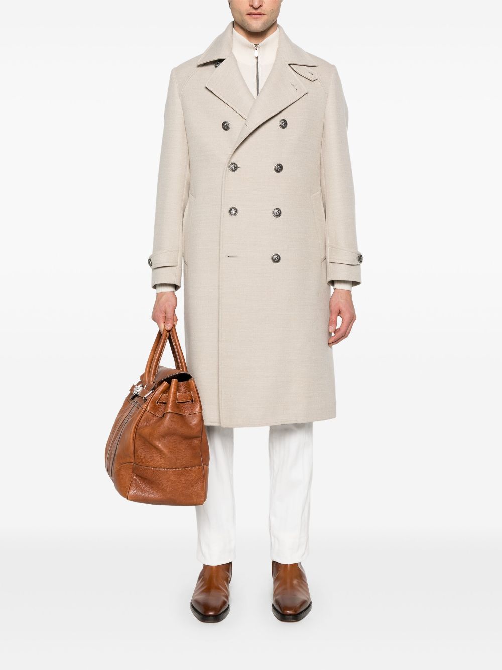 Brunello Cucinelli wool coat - Neutrals