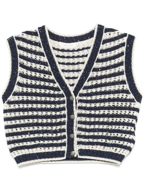 Palm Angels striped knit vest