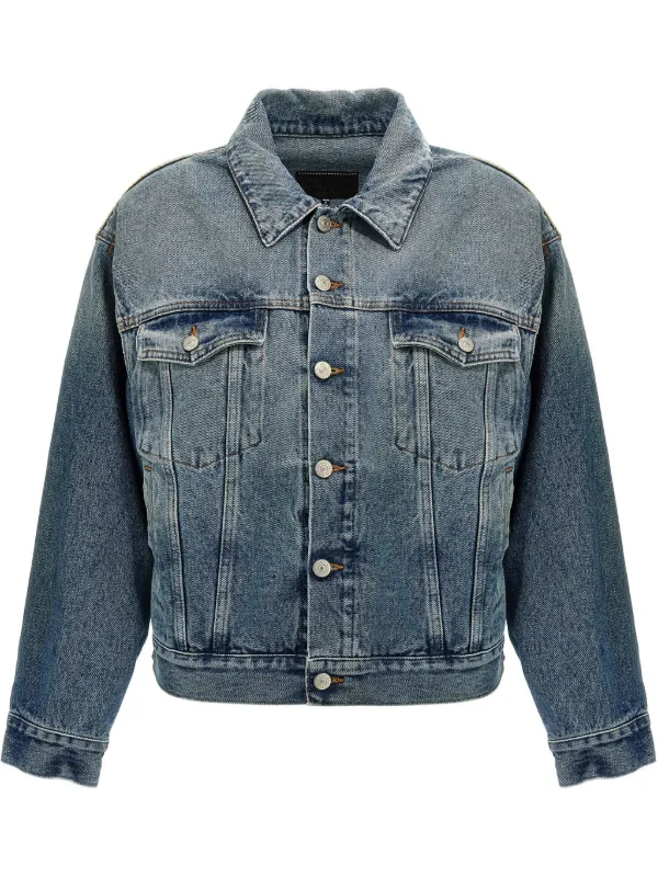 試着のみ MM6 Maison Margiela カットアウト デニムジャケット MM6 Maison Margiela カットアウト デニムジャケット | ブルー