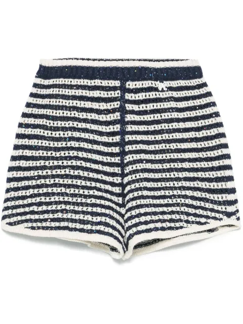 Palm Angels shorts tejidos con motivo de rayas