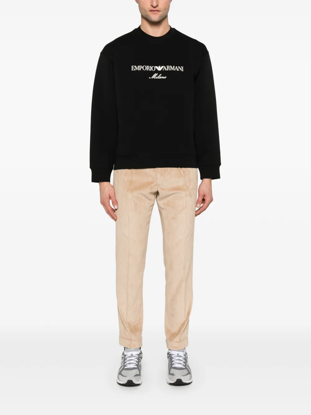 emporioarmani Emporio Armani Sweater met geborduurd logo - Zwart