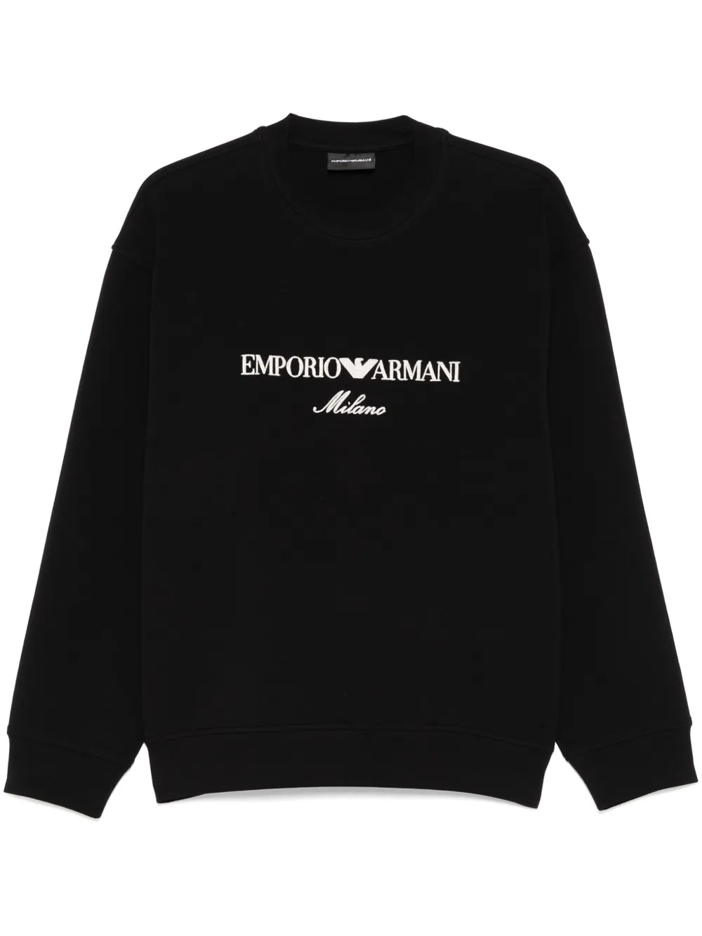Emporio Armani Sweater met geborduurd logo Zwart