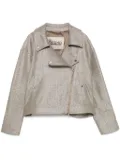 Herno lurex biker jacket - Gold