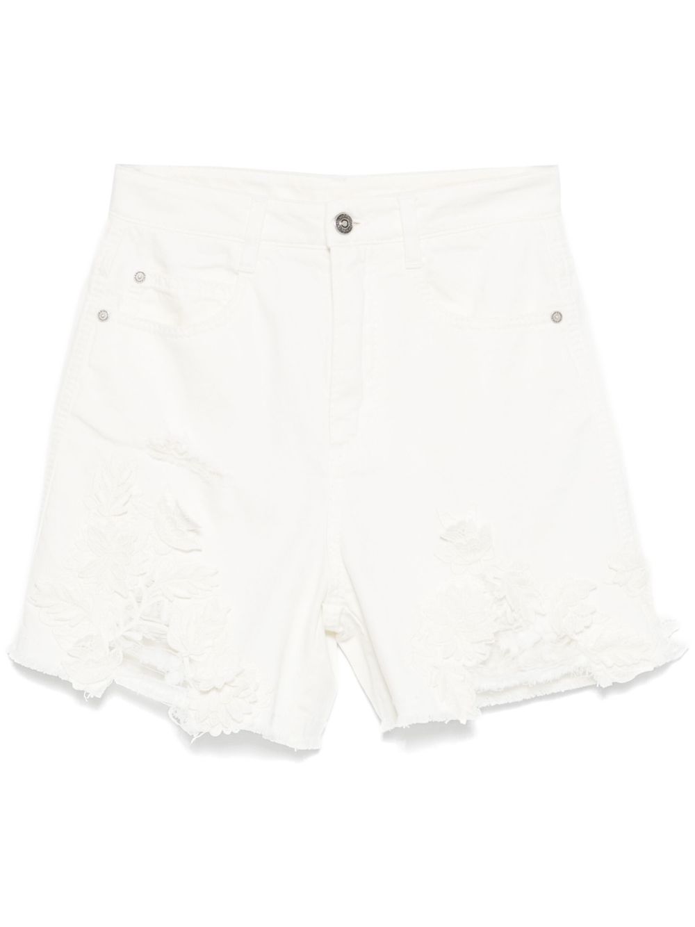 Ermanno Scervino floral lace appliqué shorts - White