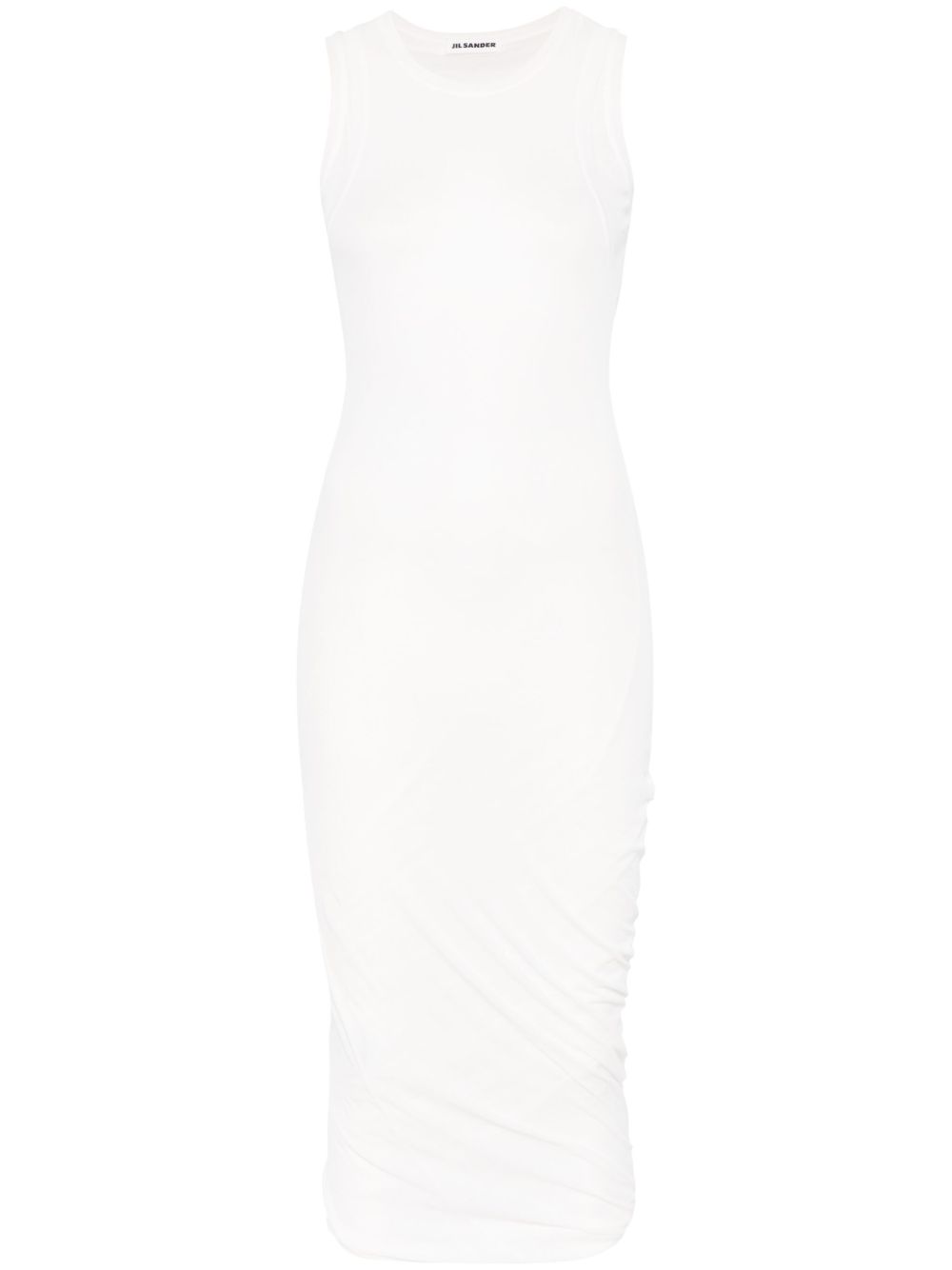 Jil Sander cotton midi dress - White