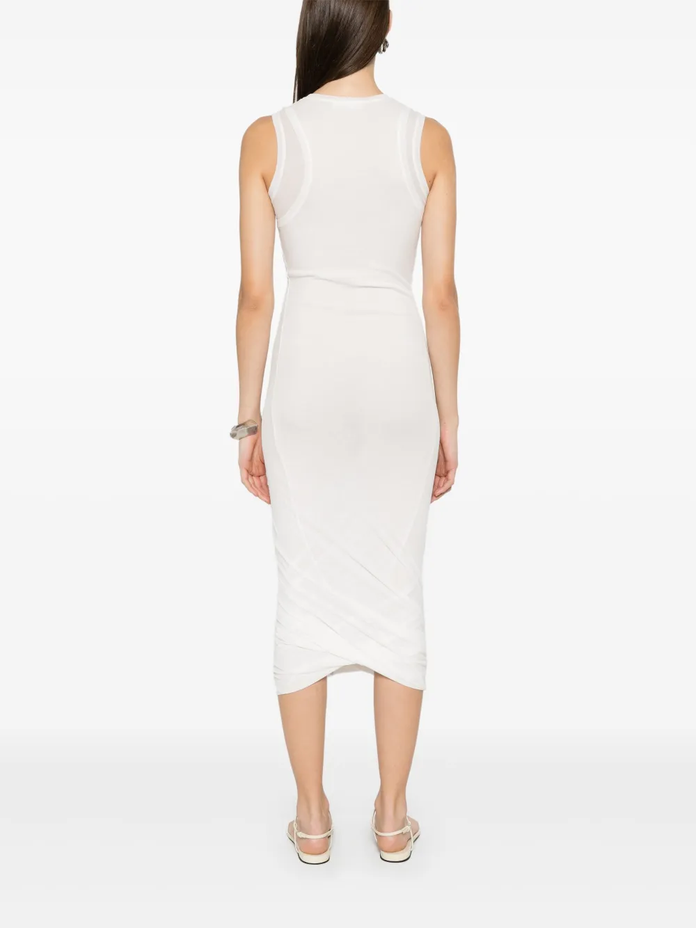 Jil Sander Katoenen midi-jurk Wit
