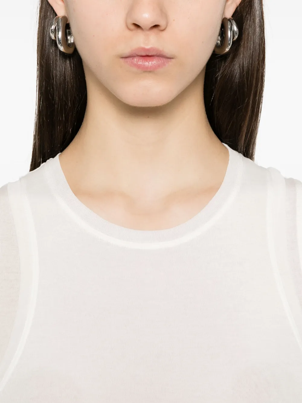 Jil Sander Katoenen midi-jurk Wit