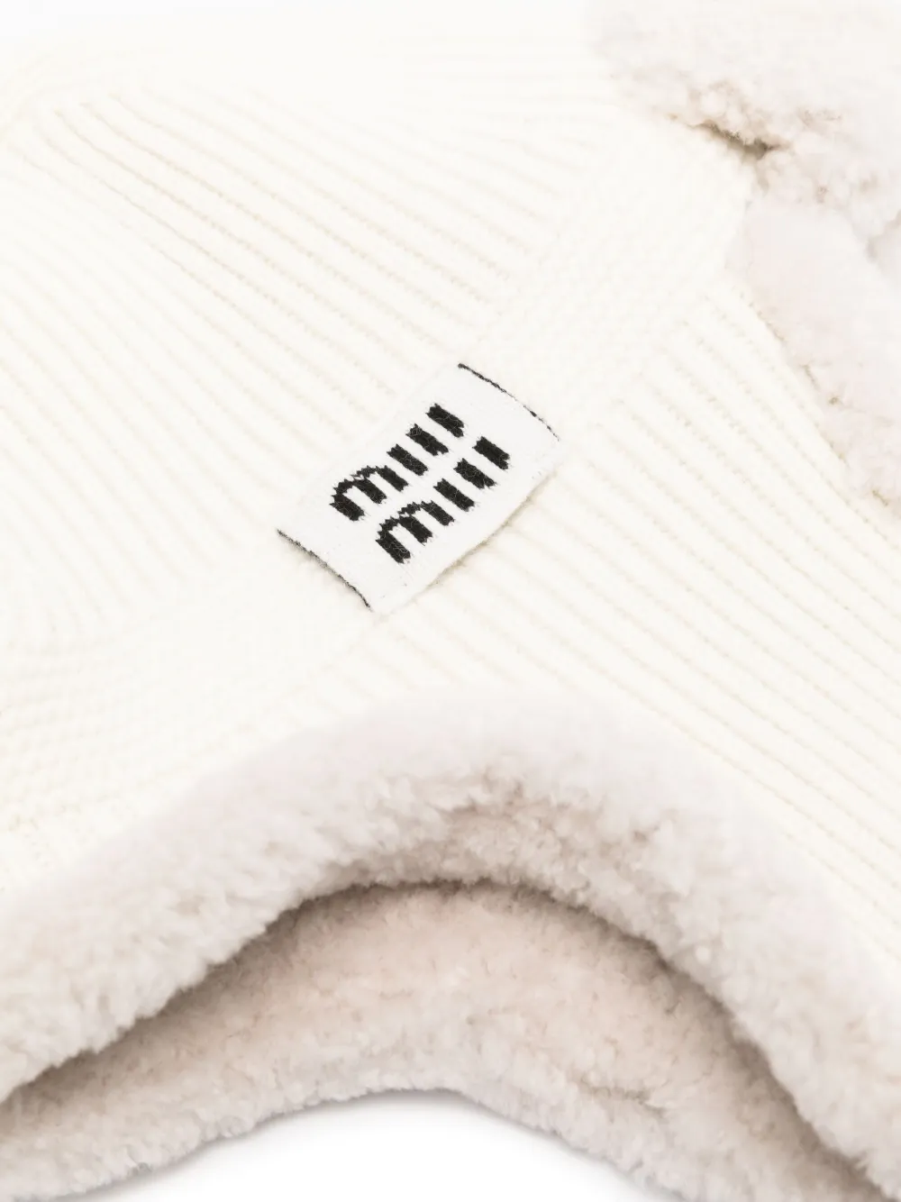 Miu Miu Hoed met logopatch - Wit