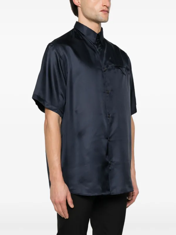 Prada Silk Shirt | Blue | FARFETCH NO