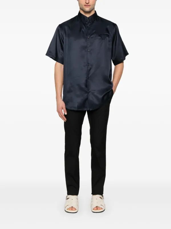 Prada Silk Shirt | Blue | FARFETCH NO