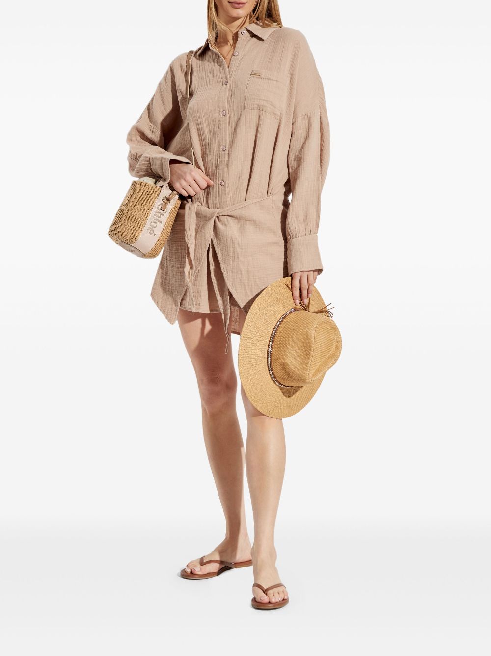 Melissa Odabash Sara jurk - Beige