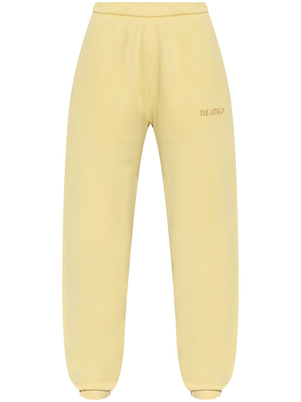 The Attico cotton track pants - Yellow