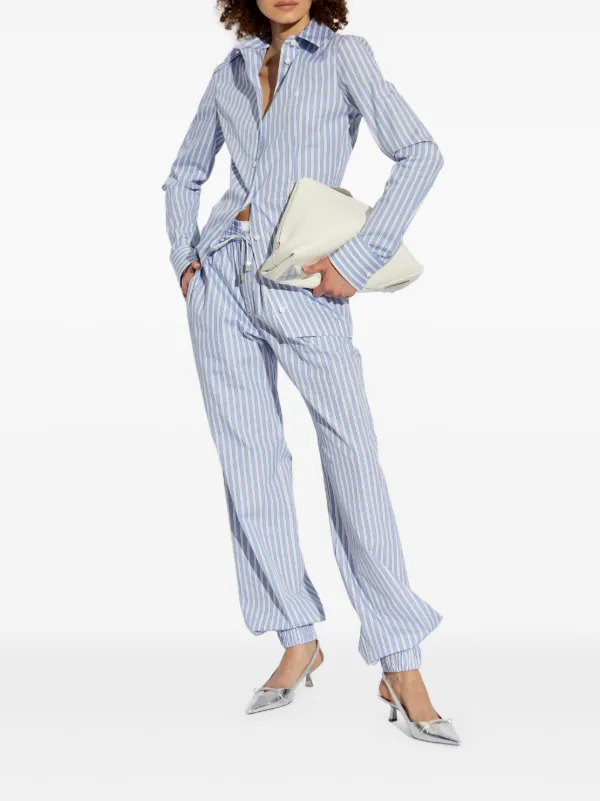 The Attico Striped Trousers | Blue | FARFETCH