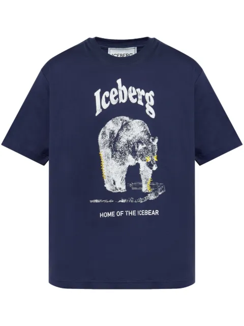 Iceberg تيشيرت بطبعة شعار الماركة