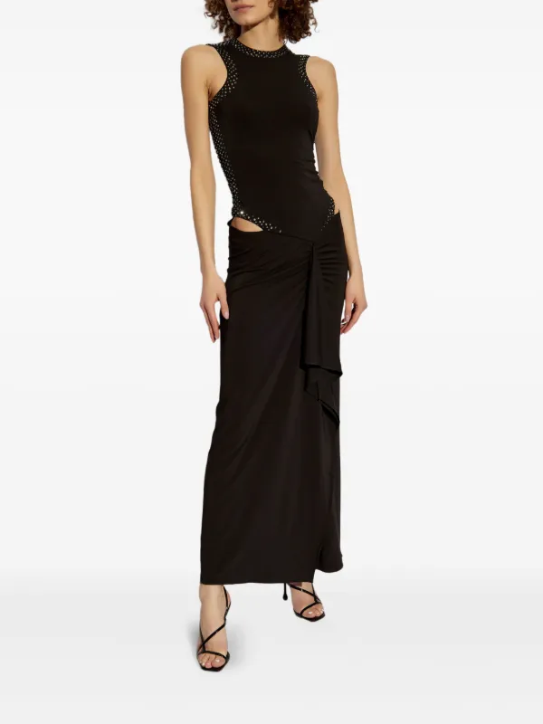トップ The Attico FARFETCH | Black | Dress rhinestone-embellished スーツ・フォーマル・ドレス